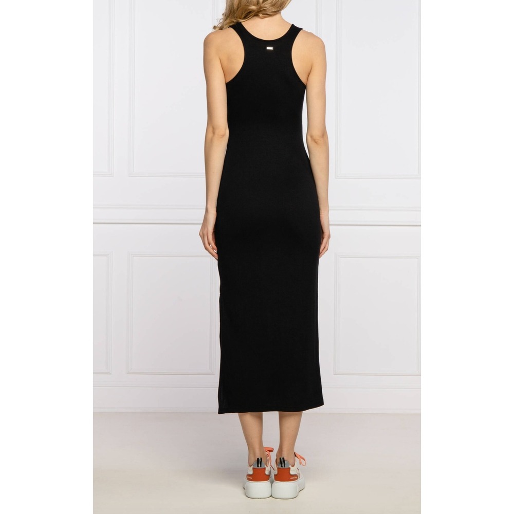 Armani Exchange AX Minimalist Black Tank Maxi Dress Bodycon Size S - Picture 3 of 8